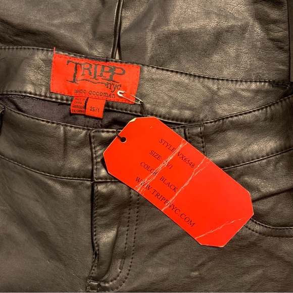 COPY - NWT Tripp NYC Vegan Leather Deville Jean - Picture 8 of 9